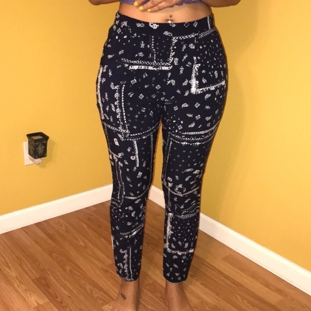2/$15 or 3/$20 FCNY navy and white patterned pants